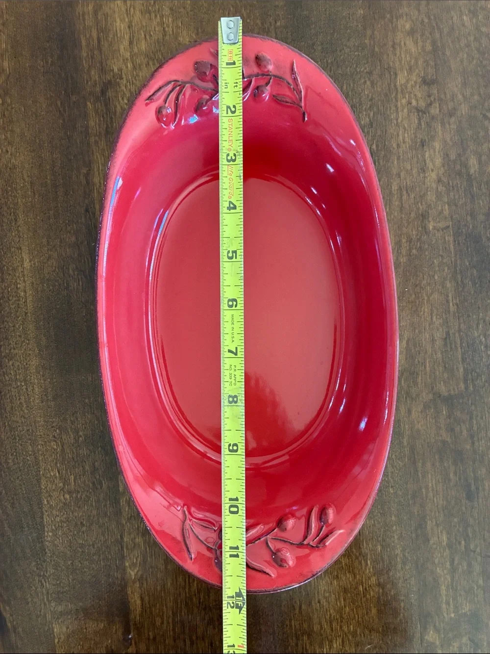 Cerutil Stoneware Oval Baking Casserole Dish Orange Color Made In Portugal 7x12”